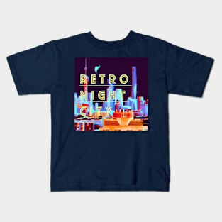 Retro Night City Kids T-Shirt